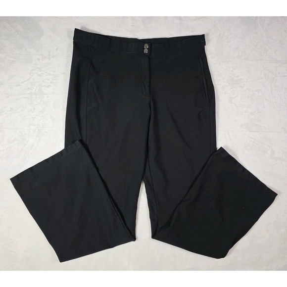 Nike Pants - Nike Dri-FIT Stretch Wide Leg Pants Black Womens Size 6 Athletic Golf Career...